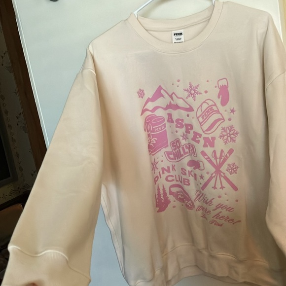 🔥VS Pink NEW RELEASE classic crew pullover sweatshirt sweater sz XL NWT - Picture 10 of 15